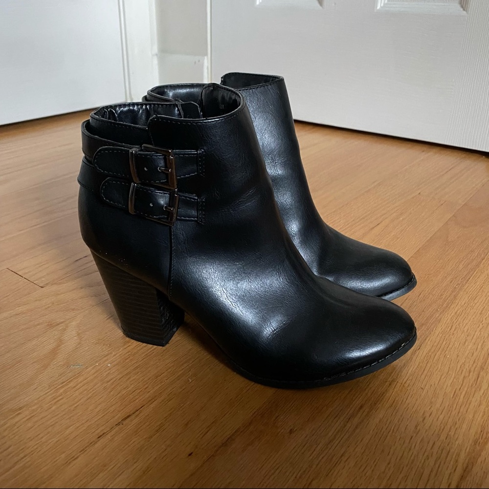 Charlotte Russe Black Heeled Booties
